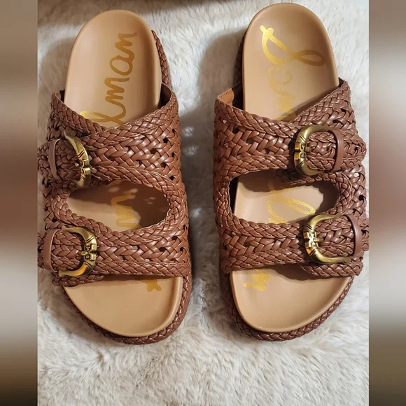 Sam Edelman Brown Braided Sandals. Very Cute Sandals Sz 7M Never Worn - Picture 3 of 6
